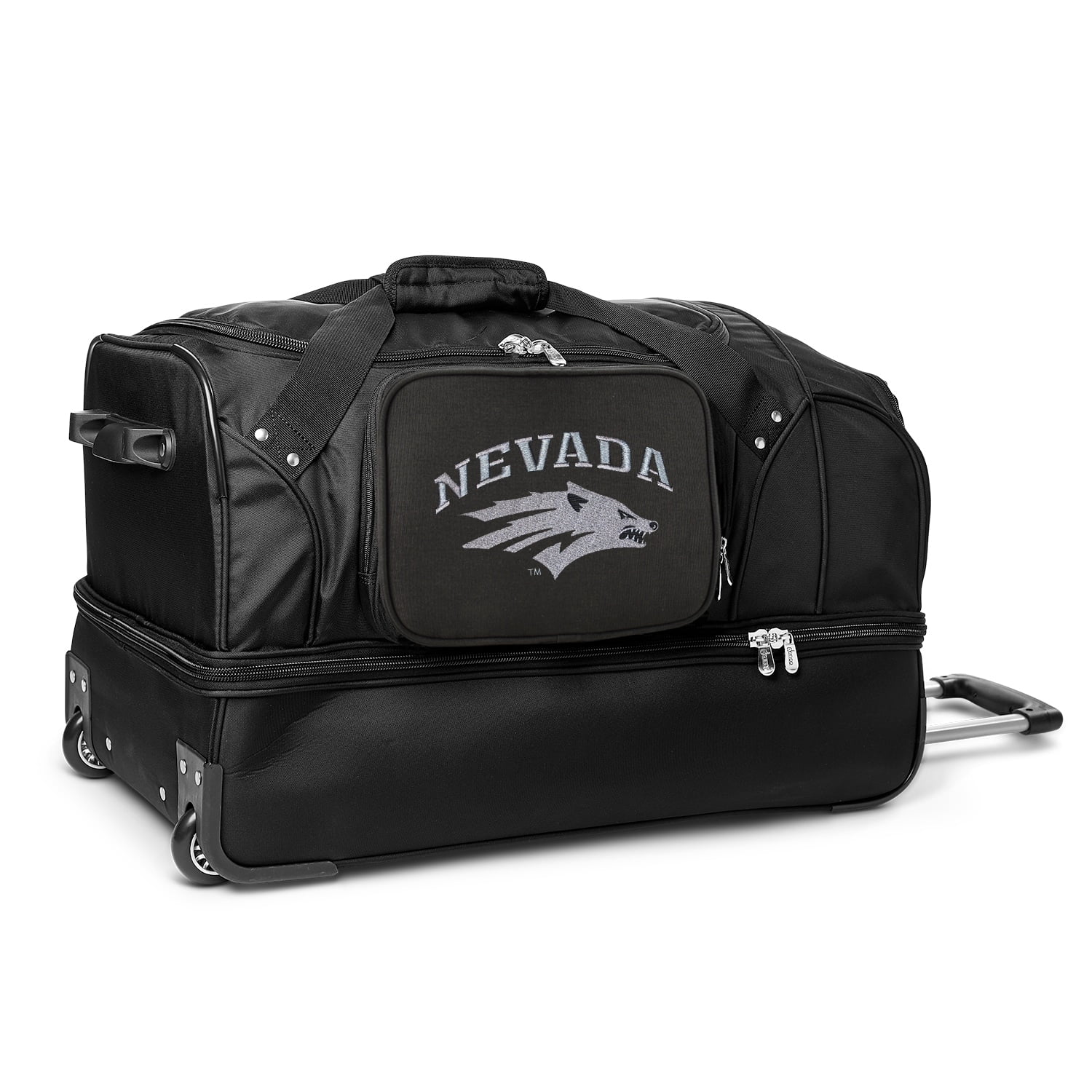 MOJO Nevada Wolf Pack Black 27'' 2-Wheel Drop Bottom Rolling Duffel Bag