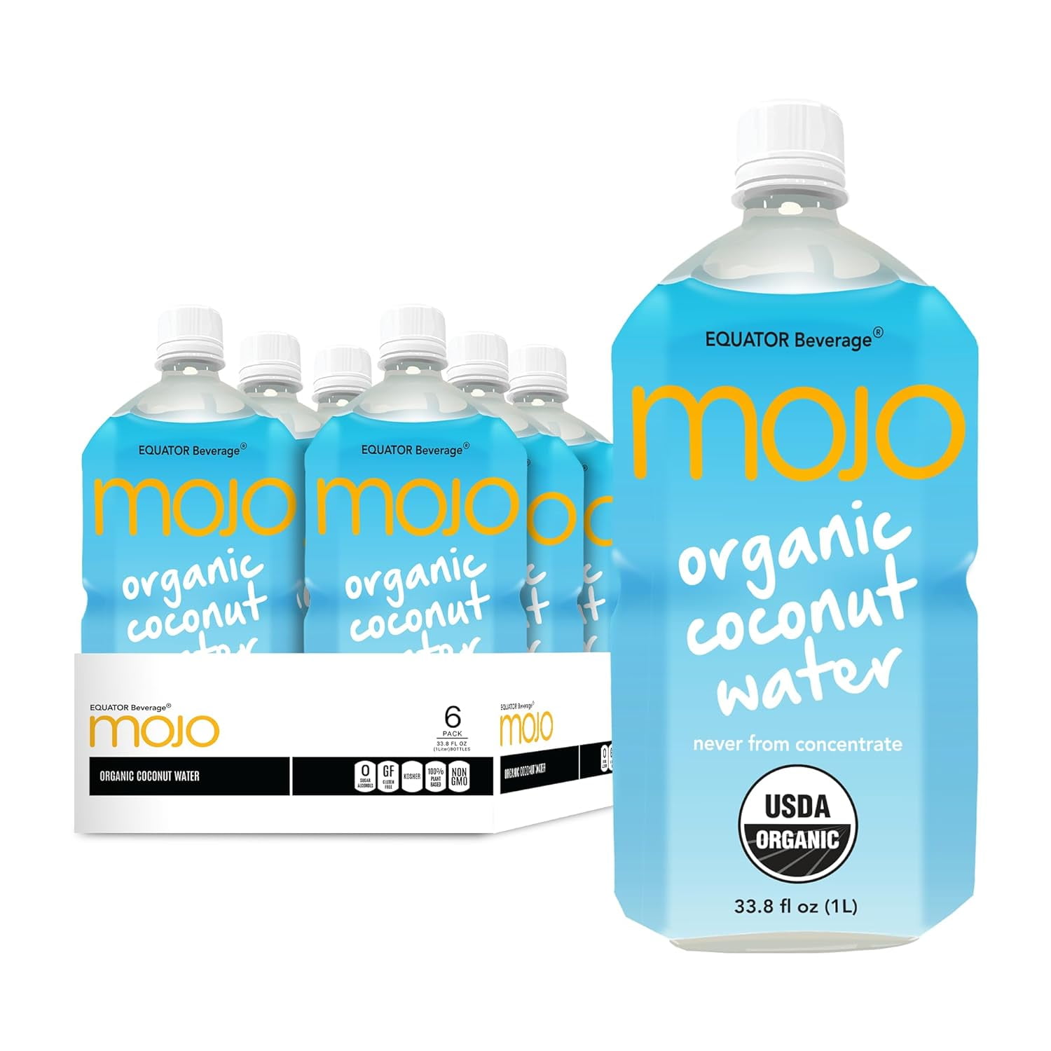 MOJO Organic Coconut Water Hydration & Sports Electrolytes 1043 mg
