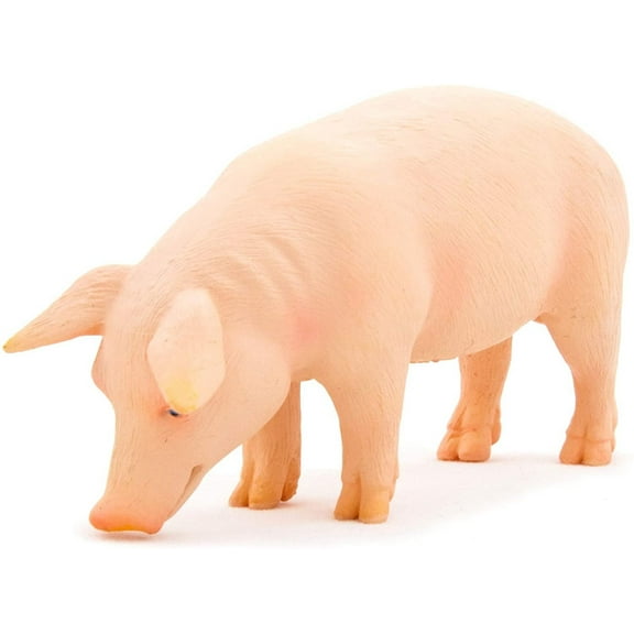 MOJO Pig Boar Grazing Realistic Farm Animal Hand Painted Toy Figurine
