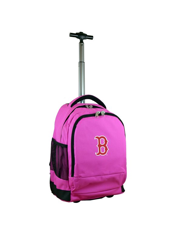 MOJO Pink Boston Red Sox 19'' Premium Wheeled Backpack