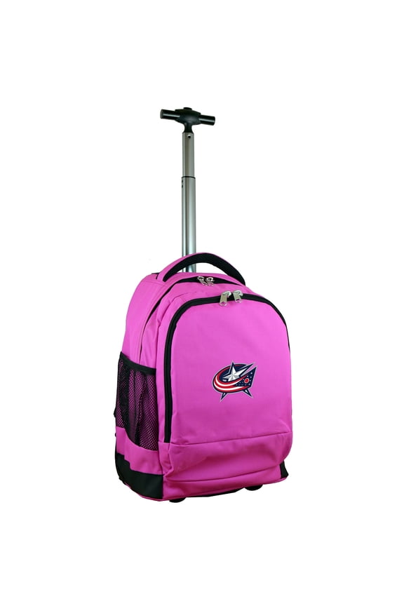 Pink Columbus Blue Jackets 19'' Premium Wheeled Backpack