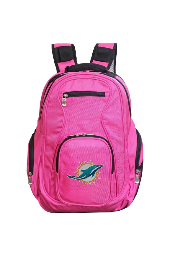 Pink Miami Dolphins Premium Laptop Backpack