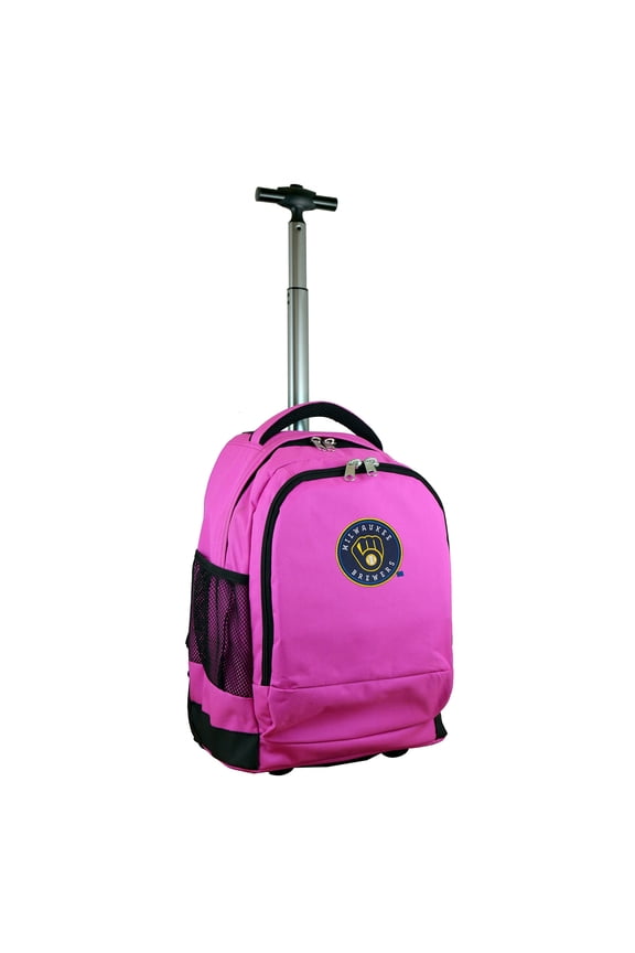 MOJO Pink Milwaukee Brewers 19'' Premium Wheeled Backpack