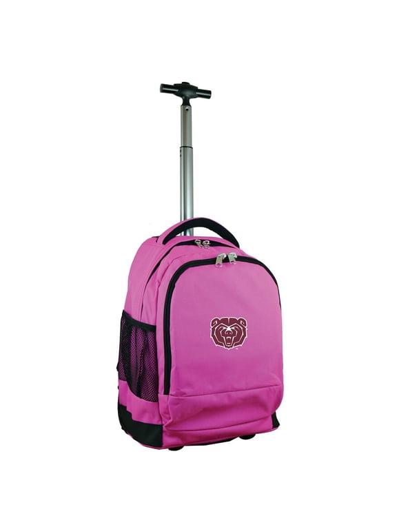 MOJO Pink Missouri State University Bears 19'' Premium Wheeled Backpack