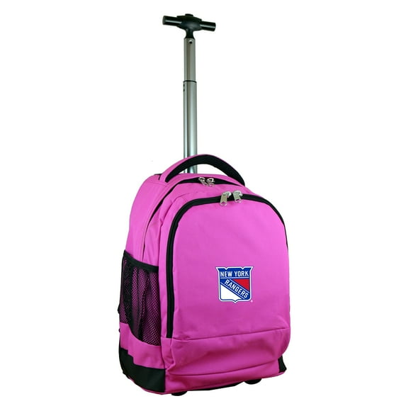 MOJO Pink New York Rangers 19'' Premium Wheeled Backpack