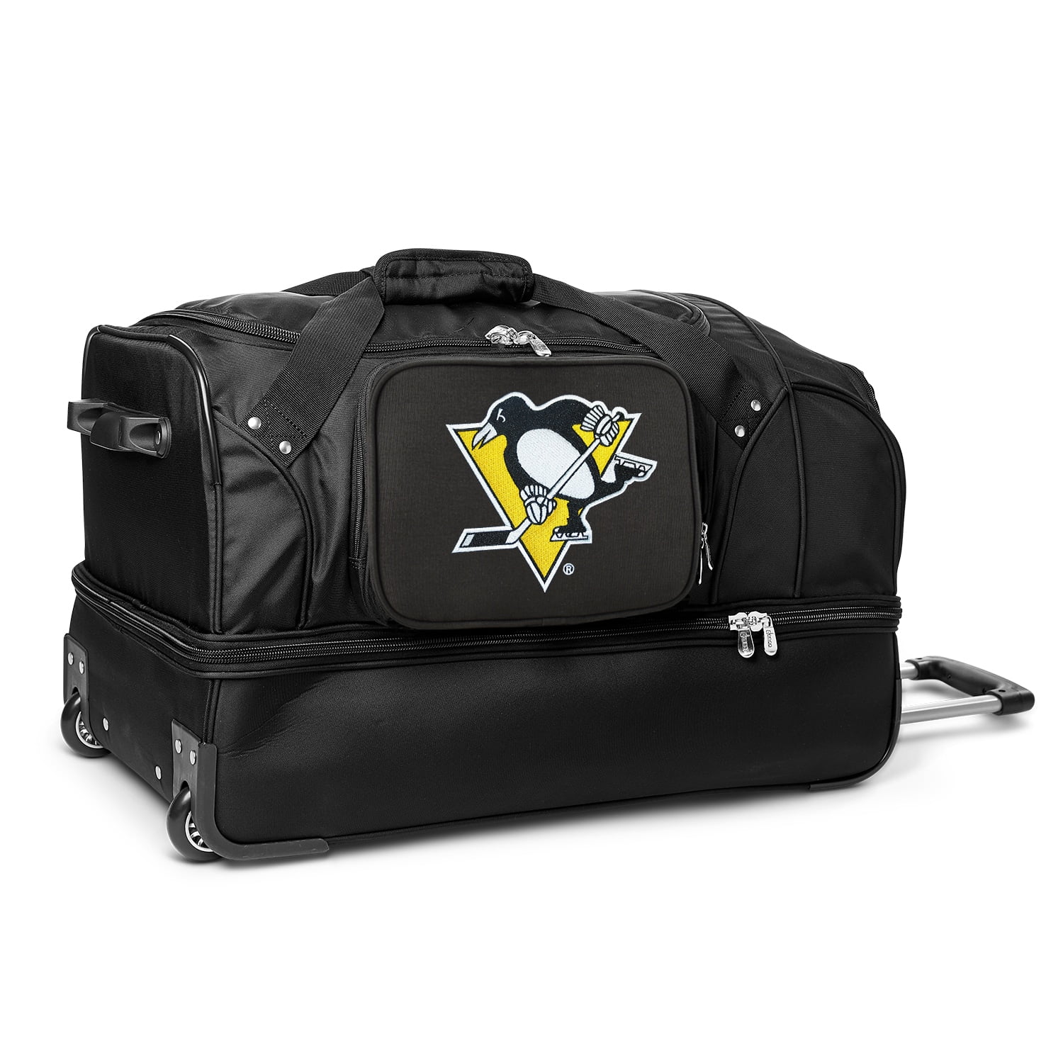 MOJO Pittsburgh Penguins Black 27'' 2-Wheel Drop Bottom Rolling