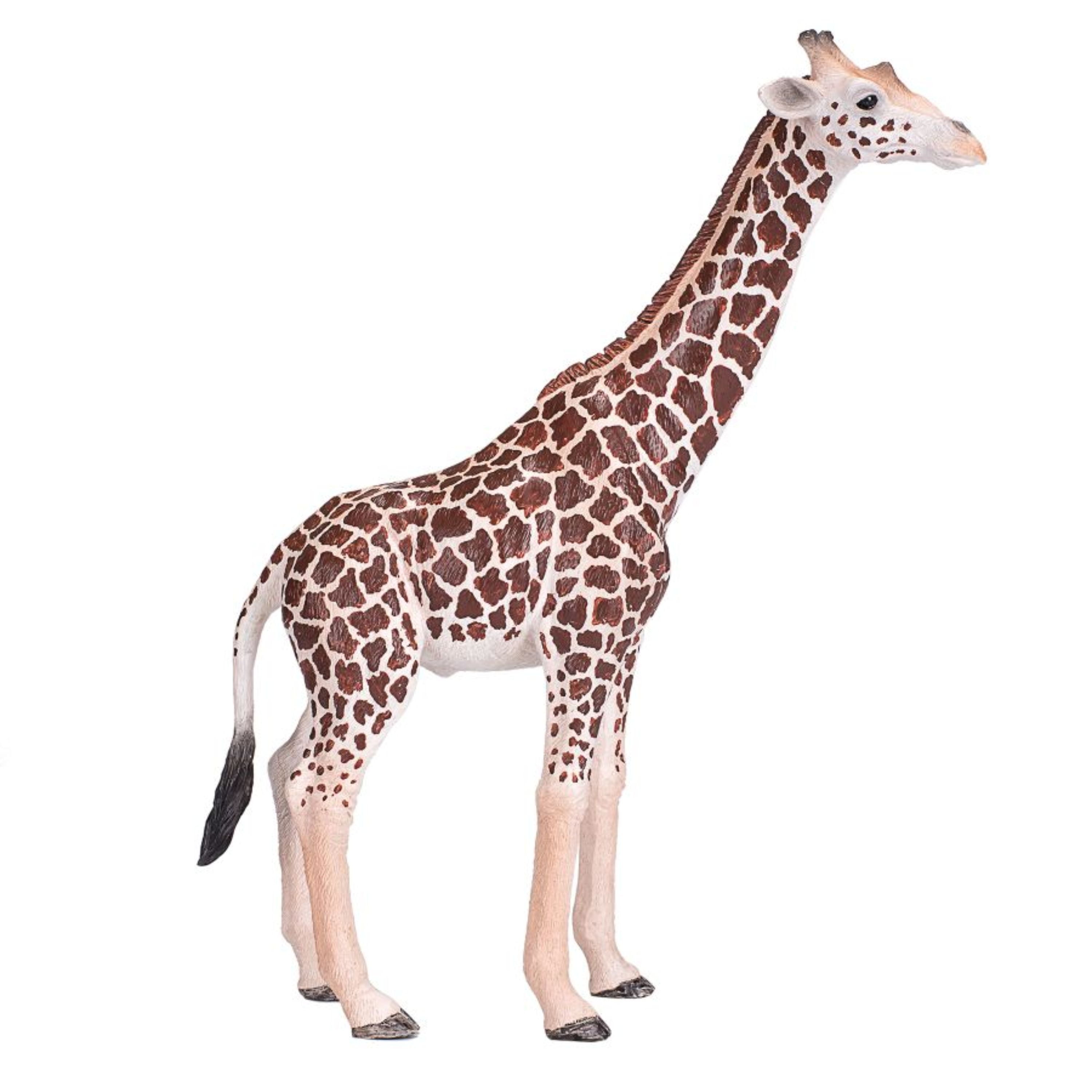 Hand Painted Brown and White Wildlife Giraffe Figurine