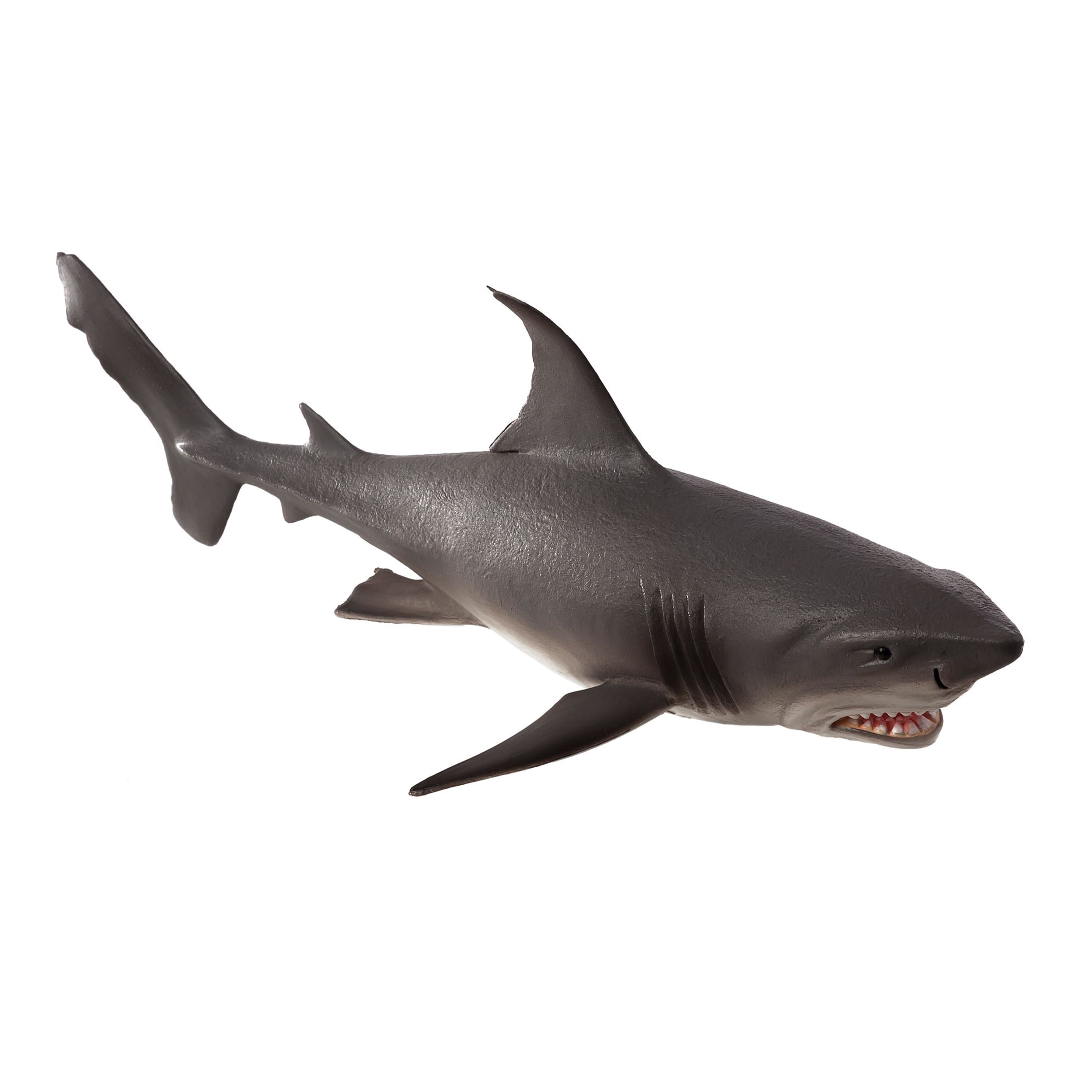 Hand-Painted Gray Great White Shark Wildlife Figurine