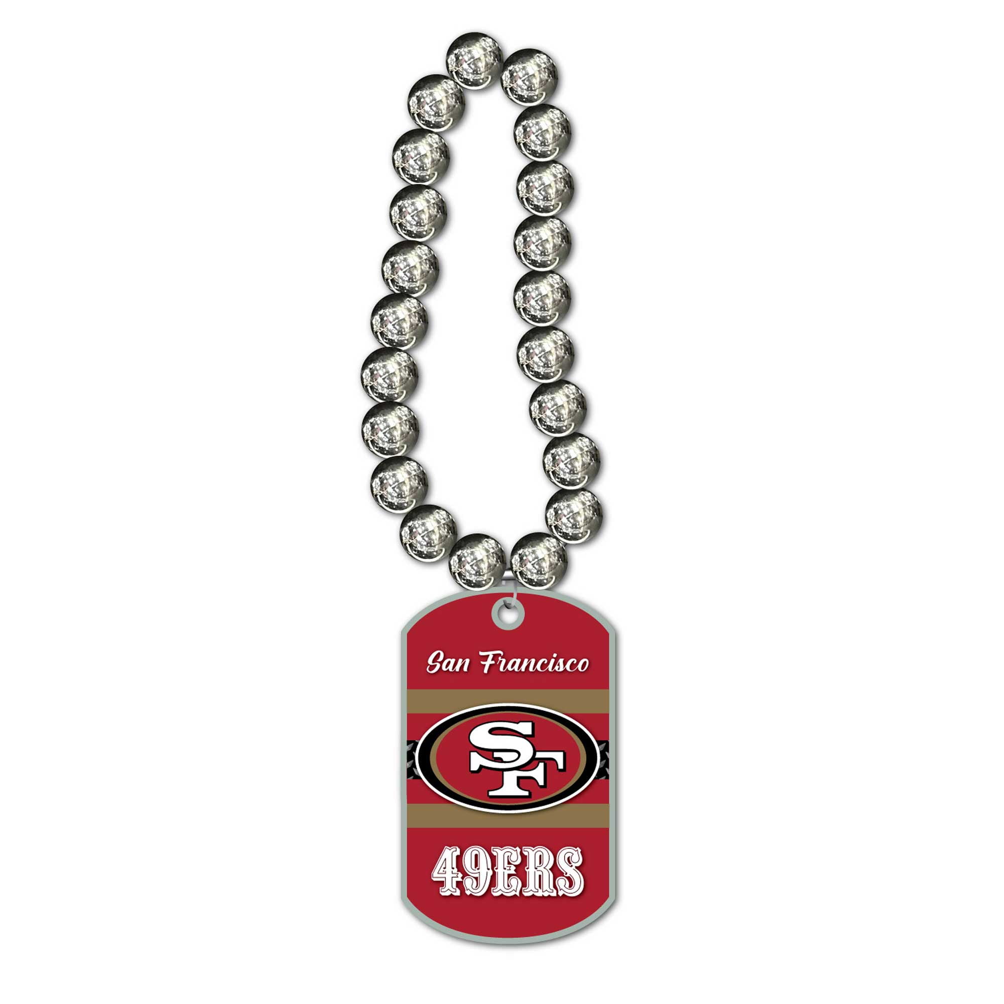 San Francisco 49ers Necklace Womens 925 Sterling Silver Link Chain Nec