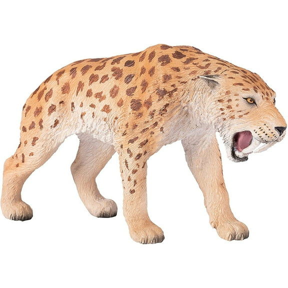 MOJO Smilodon (Saber Tooth Tiger) Realistic Dinosaur Hand Painted Toy Figurine