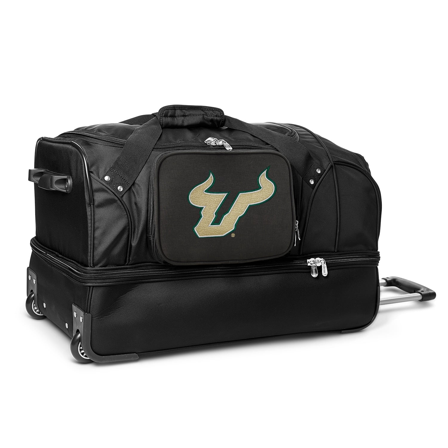 MOJO South Florida Bulls Black 27'' 2-Wheel Drop Bottom Rolling Duffel Bag
