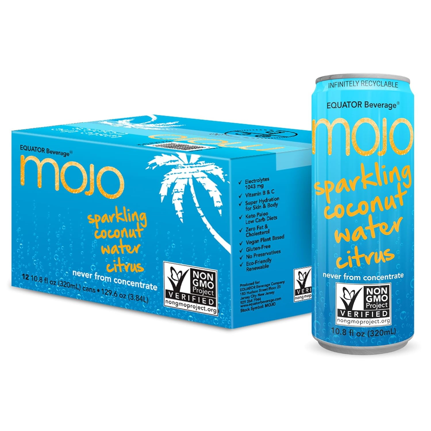 MOJO Sparkling Coconut Water + Citrus Hydration & Sports Drink