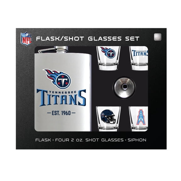 MOJO Tennessee Titans Shot Glass & Flask Gift Set