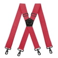 thumbnail image 1 of MOJOGO 4 Loop Suspender for Mens Supportive X Back Adjustable Elastic Brace 1.5 In Wide Suspenders Red Free Size, 1 of 5