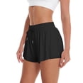thumbnail image 1 of MOJOGO A Line Skort for Women Double Layer Workout Shorts Drawstring High Waist Quick Dry Running Gym Black S, 1 of 4