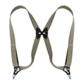 thumbnail image 1 of MOJOGO Braces for Men and Women Casual Solid X Type Adjustable Suspenders for Work or Casual Wear with 2 Sturdy Clips Khaki Free Size, 1 of 1