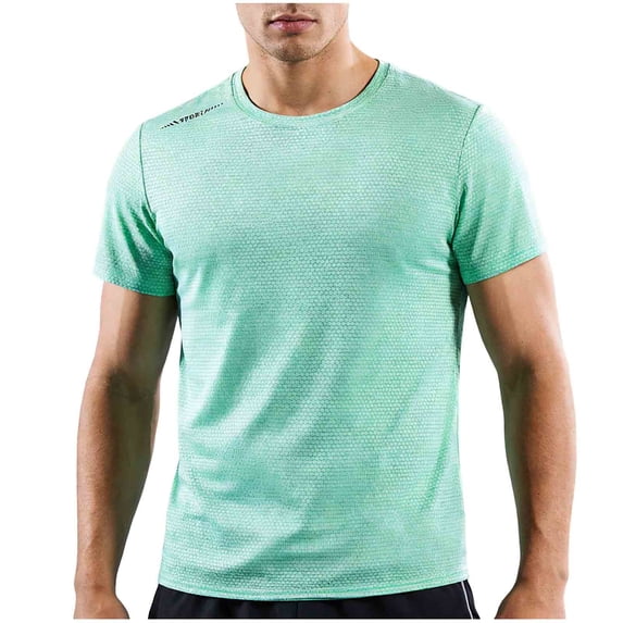 MOJOGO Breathable Sport Tops for Men Solid Quick Dry Athletic Shirts Classic Tee for Gym Workout Running Cycling XL