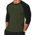 thumbnail image 1 of MOJOGO Color Block Tops for Men Strenchy Long Sleeve Pullover Tops T-Shirts Cozy Lounge Casual Wear 3XL, 1 of 5