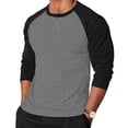 thumbnail image 1 of MOJOGO Color Block Tops for Men Strenchy Long Sleeve Pullover Tops T-Shirts Cozy Lounge Casual Wear 4XL, 1 of 5