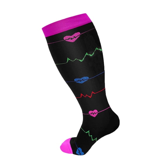 MOJOGO Knee High Socks for Women for Athletic Sock with Cute Pattern Plus Socks for Adult XXXL