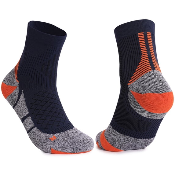 MOJOGO Men's Crew Socks Lightweaight Soccer Socks Breathable Athletic Socks for Outdoor Activity Blue Free Size
