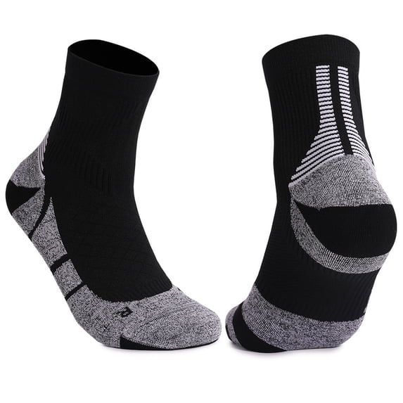 MOJOGO Men's Crew Socks Lightweaight Soccer Socks Breathable Athletic Socks for Outdoor Activity Gray Free Size