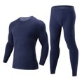 thumbnail image 1 of MOJOGO Men's Fall Winter Thermal Set Cozy Crew Neck Shirts Long Johns Base Layer Cold Weather Top Bottom Navy S, 1 of 8