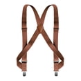 thumbnail image 1 of MOJOGO Men's Heavy Duty Suspenders Classic Adjustable Braces 1.4 Inch Wide Side 2 Clip for Outdoor Work Wear Brown Free Size, 1 of 5