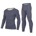 thumbnail image 1 of MOJOGO Men's Moisture Wicking Base Layer Crewneck Long Sleeve Undershirts Warm John Thermal Base Layer for Cold Weather Navy M, 1 of 8