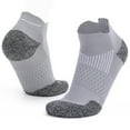 thumbnail image 1 of MOJOGO Mens Socks Color Blocke Athletic Cushioned Crew Socks Compression Socks for Running Ridding Jogging Hiking Gray Free Size, 1 of 2
