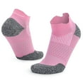thumbnail image 1 of MOJOGO Mens Socks Color Blocke Athletic Cushioned Crew Socks Compression Socks for Running Ridding Jogging Hiking Pink Free Size, 1 of 2
