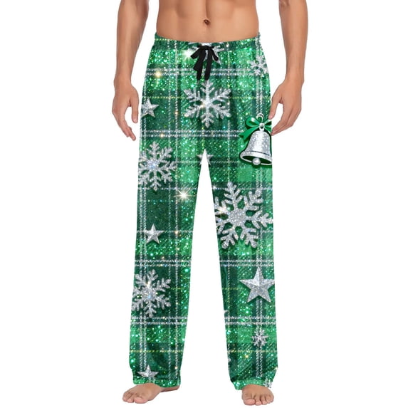 MOJOGO Pajama Pants for Men Casual Straight Elastic Waist Loungewear Comfortable Printed Sleepwear Pants Multicolor-1 2XL