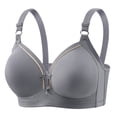 thumbnail image 1 of MOJOGO Plus Size Bra for Women Wireless Comfort Push Up Bra Full V Neck Coverage Bralettes with Adjustable Straps L, 1 of 2