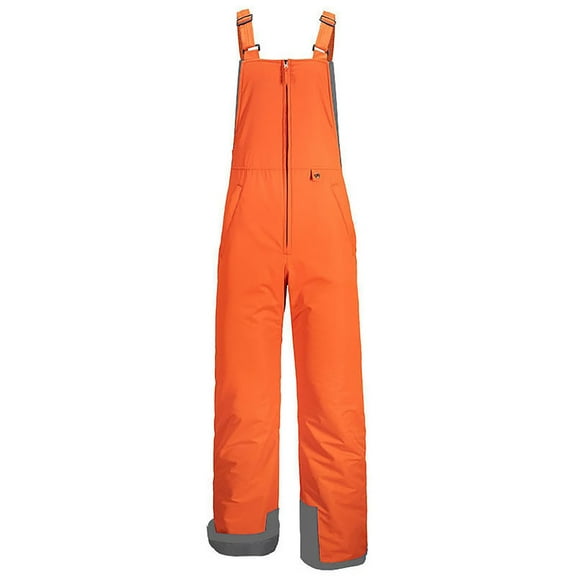 MOJOGO Snow Overalls for Men and Women Thermal Waterproof Zipper Ski Pants Windproof Insulated Snowboarding Pants for Winter Outdoor Activity Orange 4XL