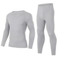 thumbnail image 1 of MOJOGO Stretch Thermal Set for Men Basic Crew Neck Tops Long Johns Fall Winter Spring Base Layer for Snow Sport Gray 2XL, 1 of 8