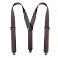 thumbnail image 1 of MOJOGO Suspenders for Men Y-Back Adjustable Elastic Strap Suspenders with 3 Clip-On Support for Jeans Dress Pants Workwear Coffee Free Size, 1 of 1