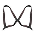 thumbnail image 1 of MOJOGO Unisex Braces X Back Adjustable Daily & Work Wear Suspenders Big and Tall Suspender with 2 Clip Coffee Free Size, 1 of 2