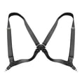 thumbnail image 1 of MOJOGO Unisex Braces X Back Adjustable Daily & Work Wear Suspenders Big and Tall Suspender with 2 Clip Dark Gray Free Size, 1 of 2