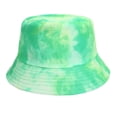 thumbnail image 1 of MOJOGO Women and Men's Bucket Hats Reversible Design Sun Protection Hats Tie-Dye Hat for Spring Summer Beach Vacation Green Free Size, 1 of 2