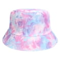 thumbnail image 1 of MOJOGO Women and Men's Bucket Hats Reversible Design Sun Protection Hats Tie-Dye Hat for Spring Summer Beach Vacation Purple Free Size, 1 of 2