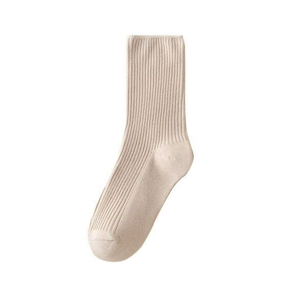 MOJOGO Women's Crew Socks Lightweight Breathable Sock Casual Comfy Sock Durability Athletic Socks Khaki Free Size