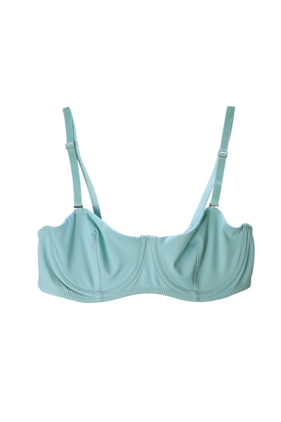 MOJOGO Women's Demi Cup Bra Smooth Seamless Underwire Push Up Bra with Adjustable Strap Lightly Side Smoothing Bralette 70B
