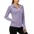 thumbnail image 1 of MOJOGO Women's Full Zip Rash Guard Jackets Sun Protection Hoodies Thumb Holes UV Protection Tops with Pockets Quick Dry Outdoor Jacket L, 1 of 6