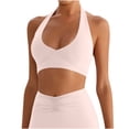 thumbnail image 1 of Women's Halter Bra Wirefree Backless Bralette Light Support Casual Sports Bra for, 1 of 5