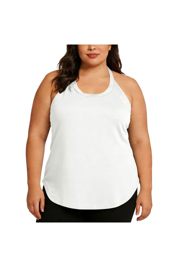 MOJOGO Women's Plus Size Workout Tank Top Halter Neck Yoga Running Athletic Tee Rcerback Cami Sports Top 3XL