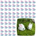 MOKINGTOP 100 Pcs Rabbit Mini Figurines Easter Bunny Mini Resin Bunny