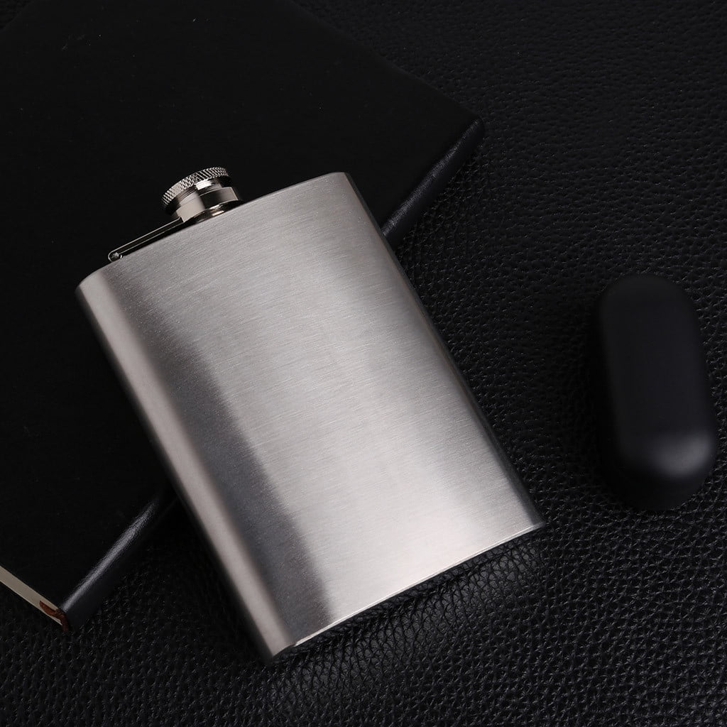 MOKINGTOP Stainless Steel Flask Outdoor Camping Flat Liquor Flask ...