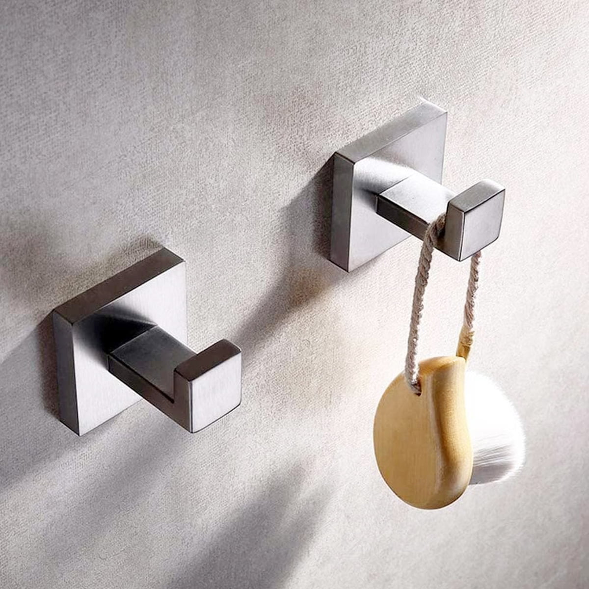 MOKIUER Modern Square Towel Hooks with Installation Accessories