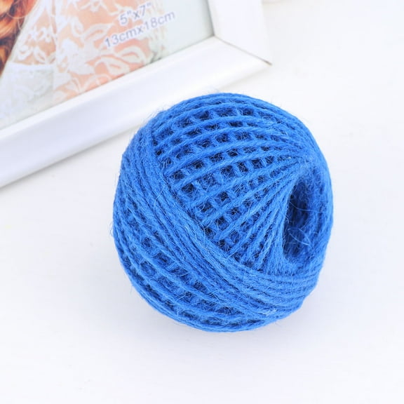 MOKKHNB 1 Roll Natural Fiber Rope Jute Dark Blue For Craft Projects
