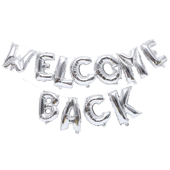 MOKKHNB 1 Set Balloon Decorations Welcome Back Letter Balloons Aluminum Film Decoration Indoor Outdoor Parties